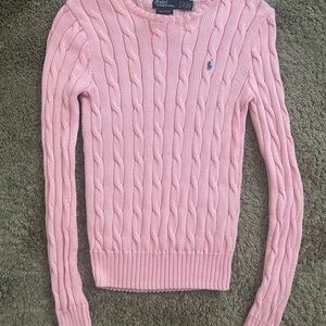 Ralph Lauren Light Pink Cable Knit Sweater